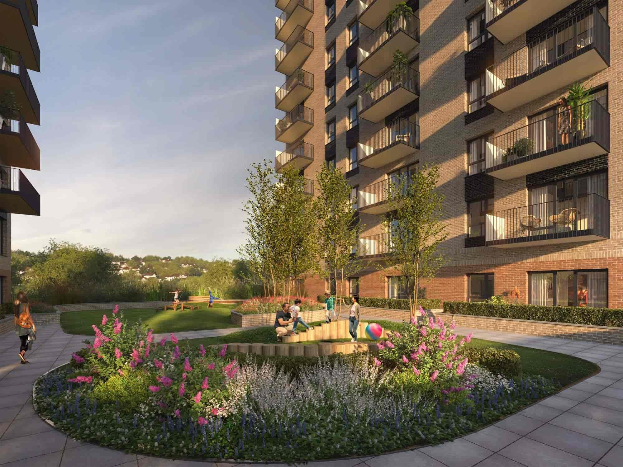 Wembley Park Gardens Development, a modern apartment complex in London